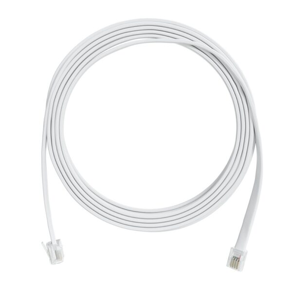 Kabel m/RJ10-kontakt, 12 m